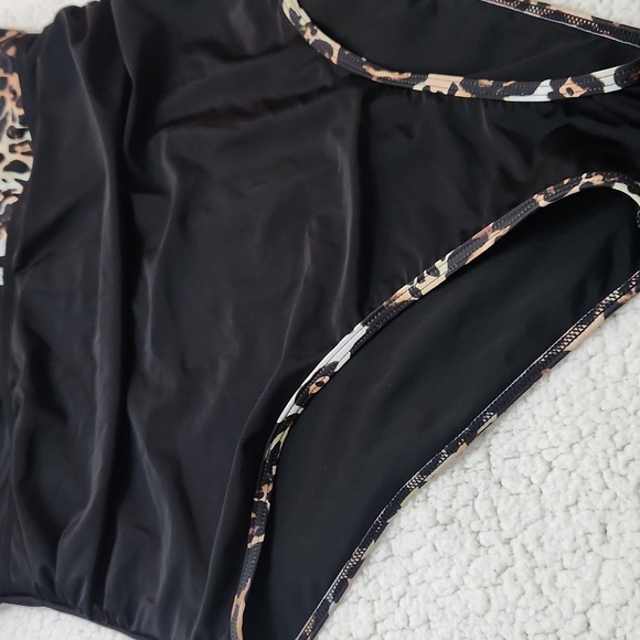 Leopard Print Cutout Swimsuit Bikini Summer Beach Pool Party Plus Size Sexy - Picture 7 of 9